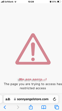 ソニーエンジェルの通販サイトを見ようとするとこれが出て見れま