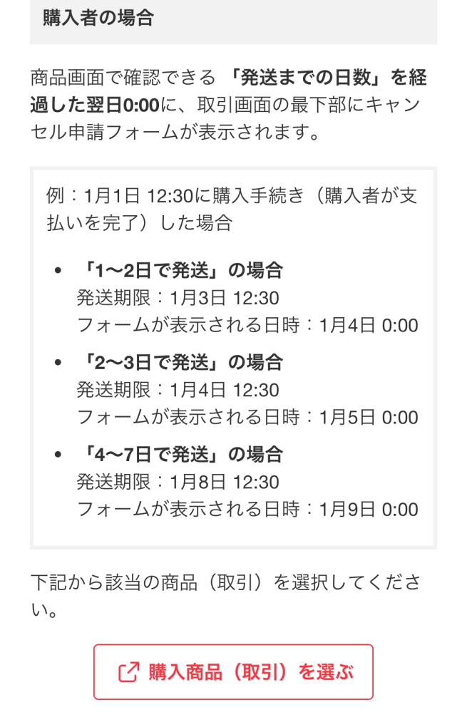 メルカリにて匿名配送の商品を購入後、配送方法を未定に変更されまし