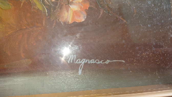 こちらの絵画の作者名分かる方いますか？、絵画は油絵です - 「Magn