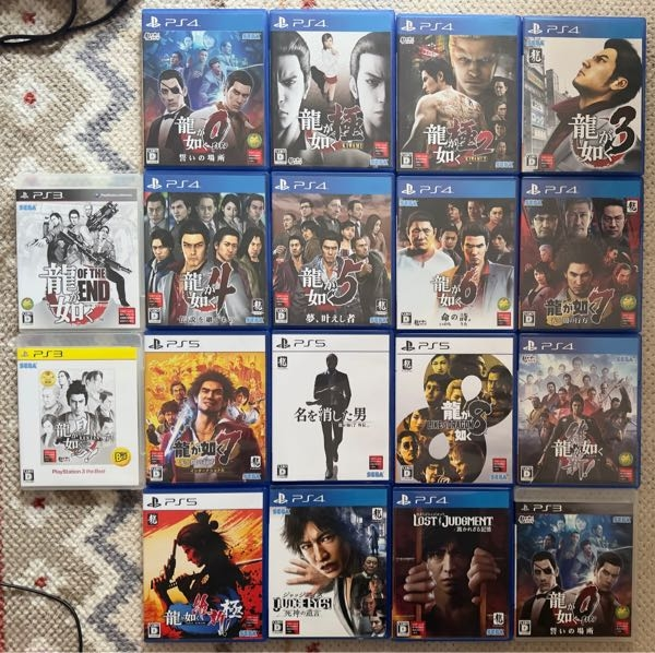 龍が如くシリーズまとめて買いました。現在0.極.極2.3.4.5クリア