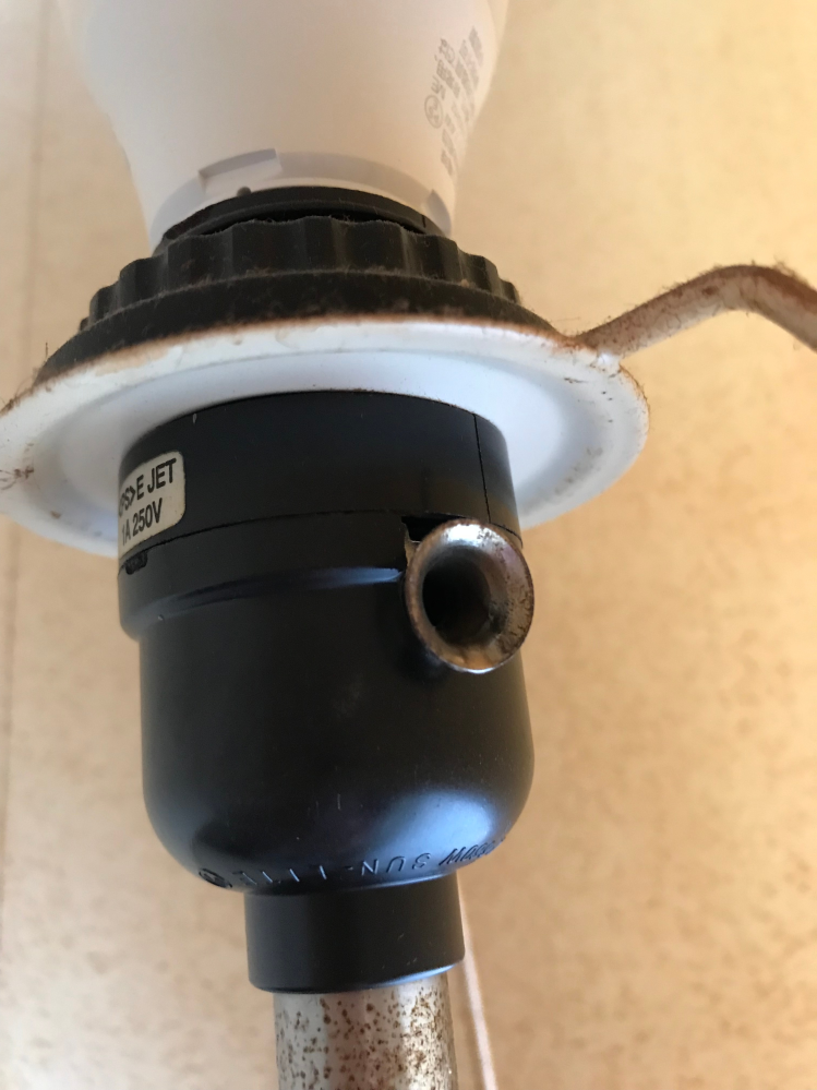 長年使ってきたスタンドライトの照明の引き紐が切れてしまいました