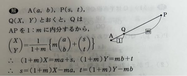 高校数学の内分の式の表記についての質問です。 入試で写真にあるような方法で内分の式を表しても問題ないでしょうか。