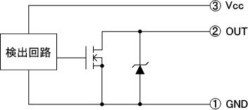 すみません。 どなたかこのセンサーの回路図からオン時に電流がどう流れるか教えていただけませんか？