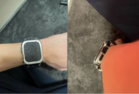 Apple Watch10 についてです。
Apple Watch10 46mm のケース一体型バンドを購入したのですが、このサイズ感の印象として、デカすぎでしょうか？ 腕とApple Watchのサイズ感が合っていなくて変ではないかと心配です。
正直な感想をお願いしたいです。
画像は正面から見たものと横から見たものになります。