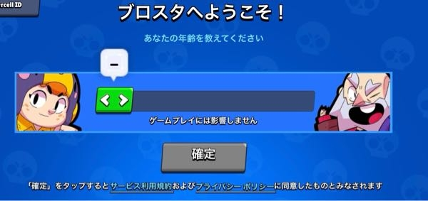 ブロスタ入れたんですけど、どうやって年齢を入力しますか？押しても反応がありません