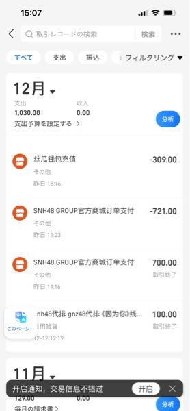 アリペイに関してマイナス表記なのは何故ですか？取引終了のものとの 
