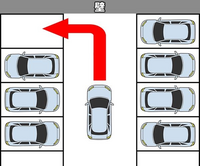 画像みたいな駐車場の場合、切り返し出来なくて入れれませんよね？？
 
入口をバッグで入るしかありませんか？？ 