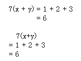 latex？tex？ちょっと違いが分かってないのですが、数式の書き方を教えて欲しいです。画像参照お願いします。 上の式のような書き方はできました。つまり、イコールの位置を揃えているということが言いたいのですが。 でも、長い式の場合、スペースの都合で下の式のように２行目以降からイコールを書くこともあるかと思います。この書き方ができません。 正確に言うと、2行目以降でイコールの位置を揃えること自体はできたのですが、イコールの位置が7(x+y)よりも右側で揃ってしまいます。画像のような位置で揃えるにはどうすればいいでしょうか？