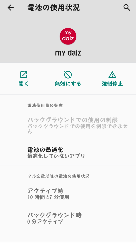 大至急です！助けてください(T^T) さっきスマホの電池の使用量を見ていたらこの画像のアプリとCapCutだけアクティブ時が10時間を超えています。しかも2つとも10時間も開いてません。(CapCutは1分開きましたが画像のアプリは全く開いてません)これはスルーしてても大丈夫ですか？ またなぜ開いてもないのに10時間使われているようになっているのでしょうか…これが普通なのですか？