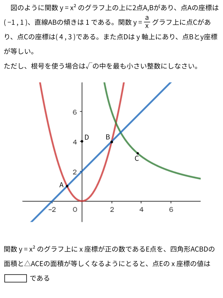 【大至急】 この関数の問題を教えて下さい。 答えは手元にあるのですが、解き方が分かりません。 一番簡単に解ける方法を教えて下さい。お願いします。