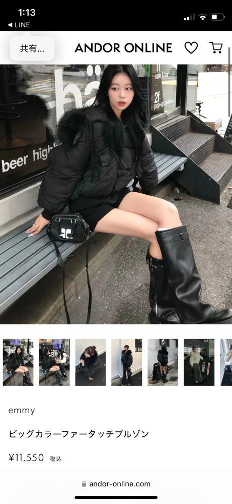 emmyで購入したビッグカラーファータッチブルゾンが届いたの