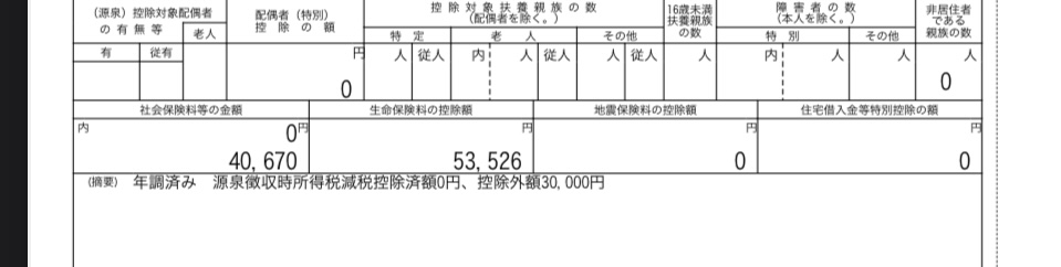 定額減税について教えてください。 アホな私に教えてください。 派遣社員ですが、前回の派遣会社では定額減税されていましたが、2024/10/1から別の派遣会社に変更になりました。 それ以降、給料明細にも定額減税の記載がありません。（減税される分が残っている） 去年送られてきた源泉徴収票を見ると『控除外額30,000円』となっていますが、どうゆうことでしょうか？ 説明が下手で申し訳ありません。 おわかりになる方がいましたら、教えてください。 ネットで調べてみましたが、よくわかりませんでした。 1枚目の写真が、9/30までの派遣会社の給料明細、2枚目が年末に貰った今の派遣会社の源泉徴収票です。 定額減税 ○○について質問です。 ○○について質問です。