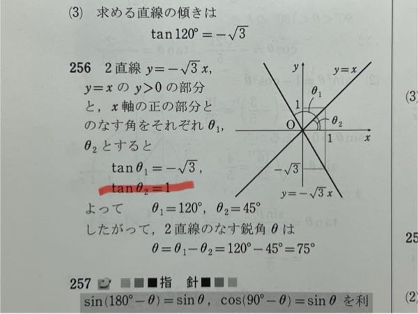 なぜ１なのでしょうか。 「−√3は、120°になるから」わかるのですが。。。