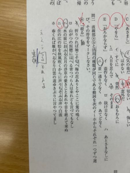 古文の得意な方、解説お願いしたいです。 これが連体形ということはわかったのですが、間違えてしまいました。