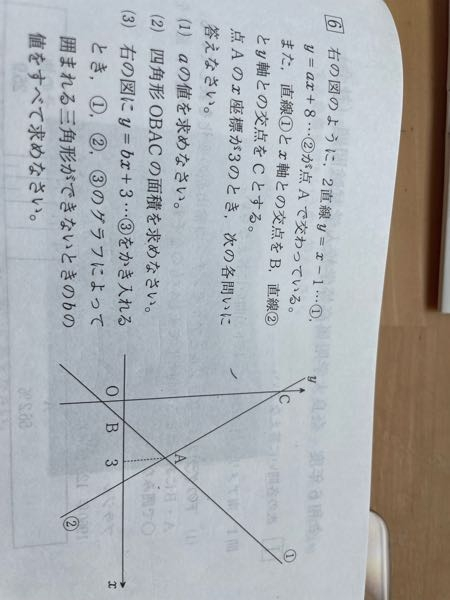 至急です！2週間後に試験があります。この問題の(1)が解けません。答えは-2なのですがどうやったら解けますか？？