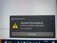 youpdfのアンインストールについて質問です。
Windows10のパソコンにyoupdfというプログラムをインストールしたのですが、写真のようなポップアップが出てきました。 なんとかプログラムを探して削除したのですが、ポップアップが止まりません。対処方法を教えていただけないでしょうか。