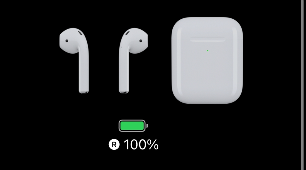 新しく買ったAirPods第2世代が届いて早速繋げてみたのですが、左だけ画像のように表示されません 沢山調べて何回も登録し直して、スマホの再起動も何回も試しました たまに繋がる時があって、その時は0%と表示されます どうしたら直りますか？至急お願いします