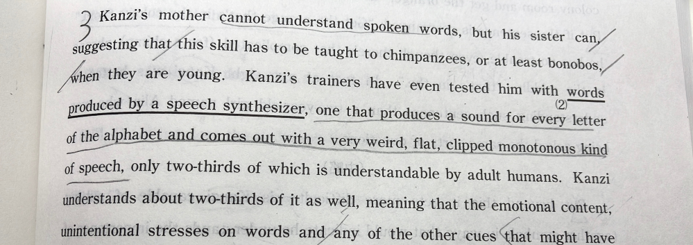 赤本の問題です！ 問題がwhy do humans not really understand (2)？で 答えがBecause the words produced by a speech synthesizer sound very weird,flat,clipped,monotonous.です Because they produce a sound for every letter of the alphabet and come out with a very weird,flat,clipped, monotonousと答えても正解なのか教えて頂きたいです。 (theyは下線部(2)を指しています)