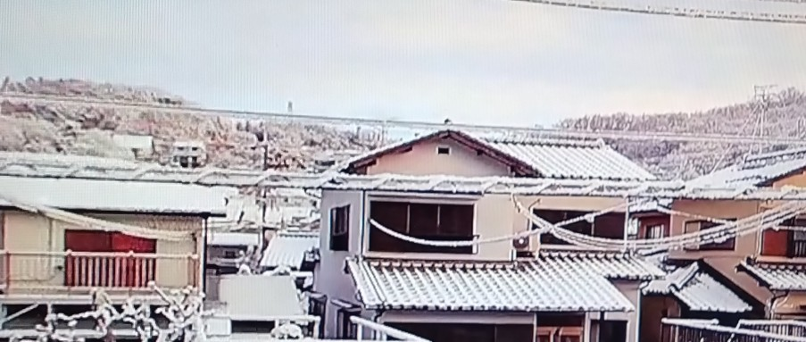 テレビを見ていたら、尼崎の雪景色が映ってたのですが、後ろの丘のような景色が不思議でした。尼崎にこのような丘て、あるのでしょうか？