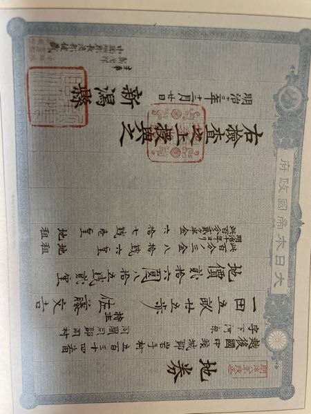 ほんとに至急です‼️‼️中学2年の歴史の明治維新の所の地券の
