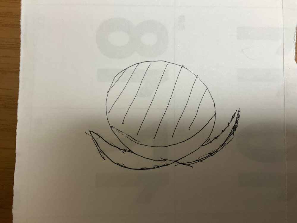 お世話になります。下手ですが月がこんなに見えます。 斜線部分が薄ら隠れてる所です。双眼鏡で見ると月の円だけです。 単なる目の疲れでしょうか。