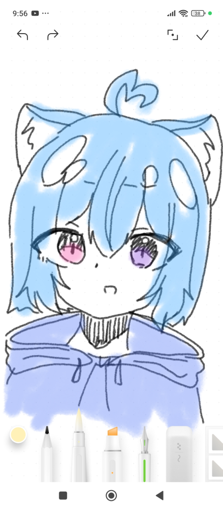 私は小学5年生です。絵を描きました。何かアドバイス下さい。何