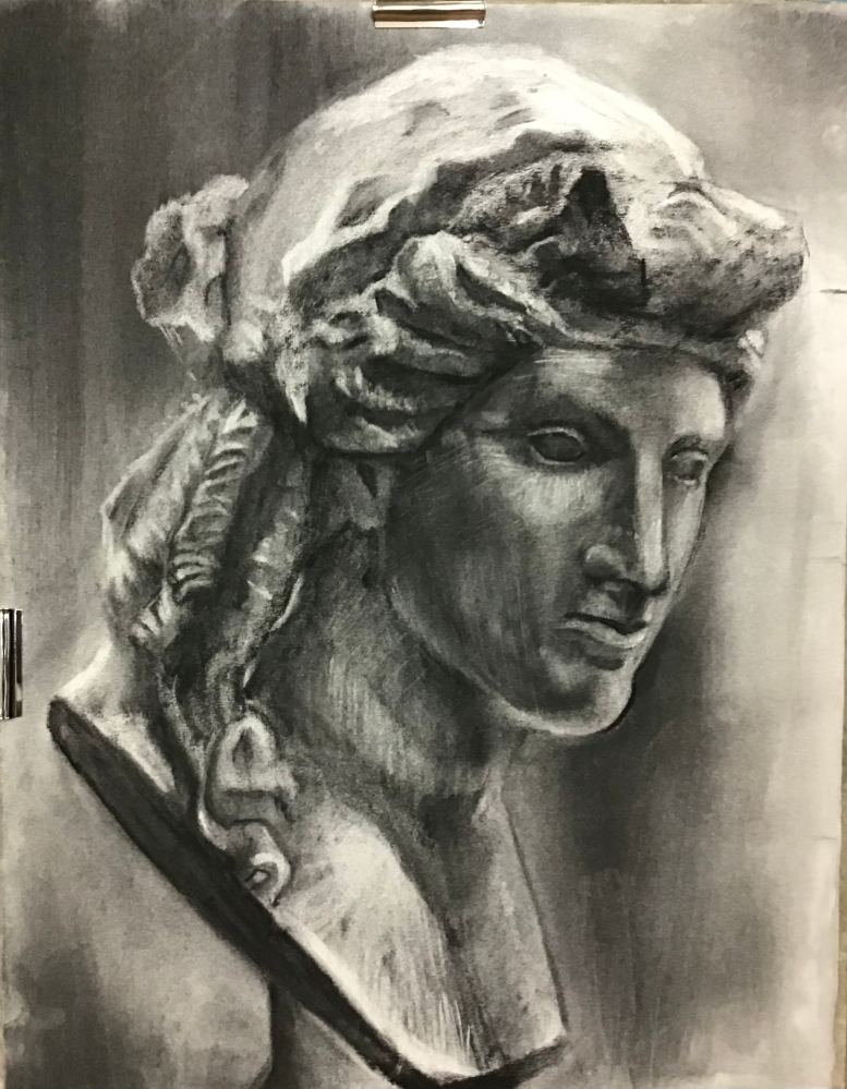 アリアス木炭デッサン6時間です、アドバイスお願いします。 - Yahoo!知恵袋