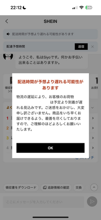 SHEINで初めてこのような状況になったのですがちゃんと届くので