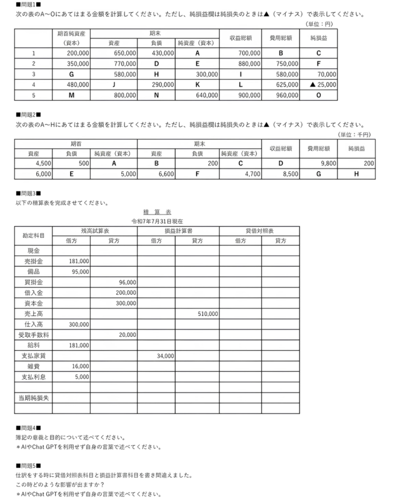 日商簿記1級（商業簿記・会計）の質問です。以下画像の問21.（2