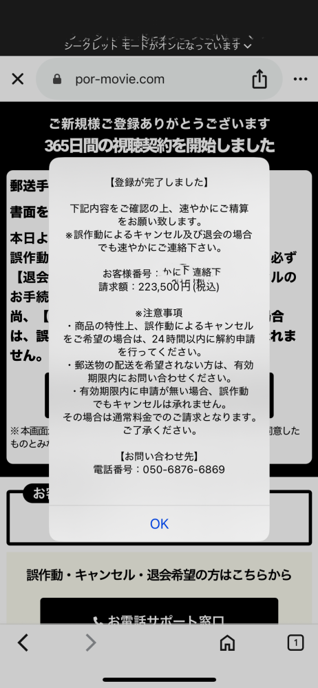 無料ゲームの広告でえろ？みたいなのを間違えて押してしまいました。そしたら写真のような画面が出てきました。これは、詐欺ですか？それともガチなやつですか？連絡したほうがいいですか？