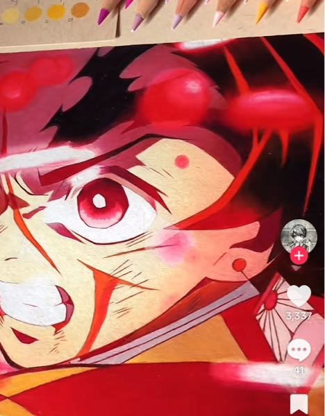 色鉛筆でこんな感じの絵を描きたいんですけど、こういう混色がしやすく