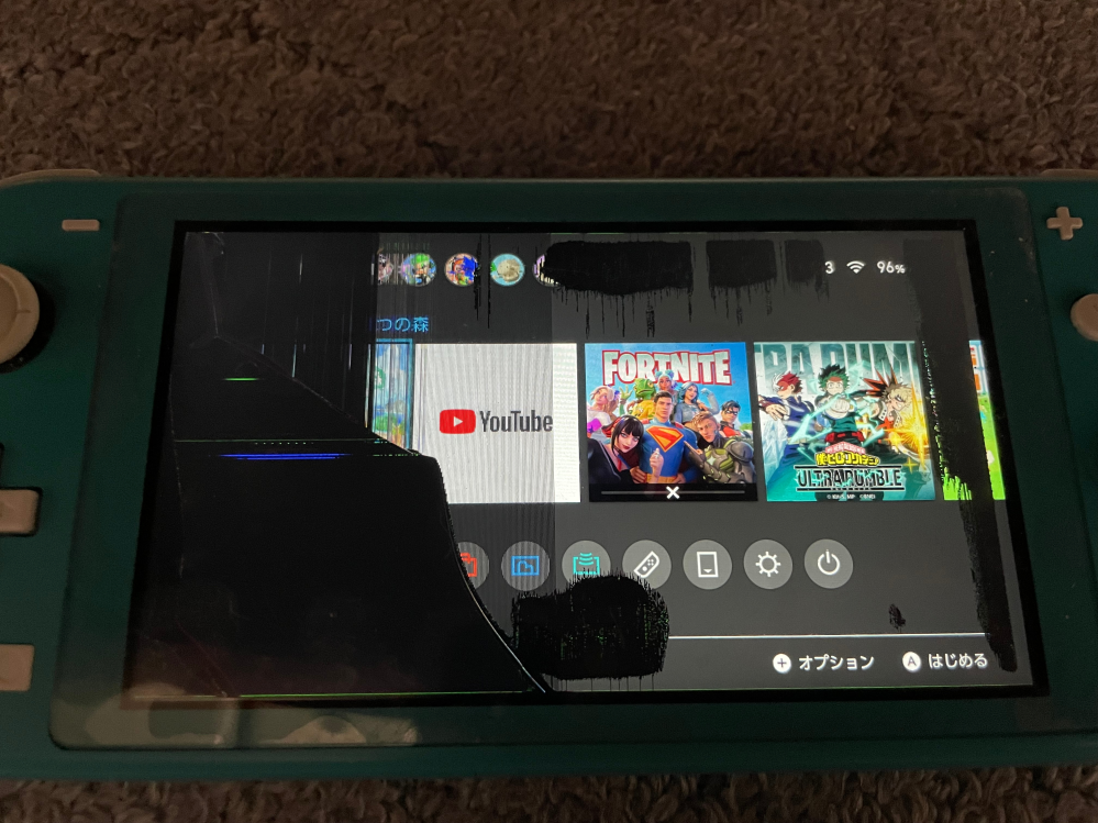 NintendoSwitchLiteに関してです！画像の様な状態って液... - Yahoo!知恵袋