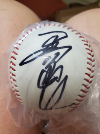 プロ野球選手 サイン 2点 このプロ野球選手のサインがどなたのものか判る方、教えて