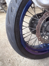 事故でdトラッカー250のリアホイールが捲れてしまいました