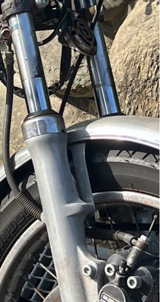 gt380フロントフォークについて？2、3cmぐらいしか沈ま - Yahoo!知恵袋