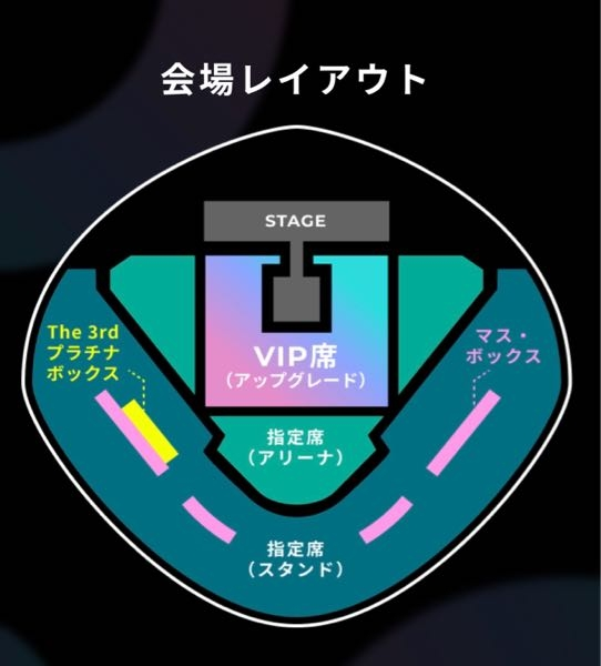 アプグレ当たって、VIP席なはずなのに発券日になってみてみたらD-16 