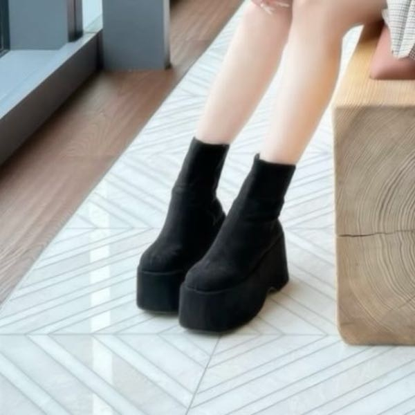 このGRLのスエード厚底ブーツってどう思いますか？アイドルの