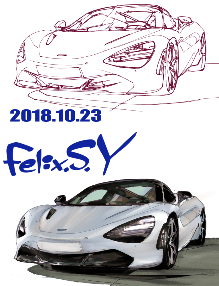 ☆☆おはようごじゃいマシユマロ！モータースポーツカテのみなシャン！ ボクは小学生でしゅ。朝の５分で描いたラクガキ絵しゅ。何を描いたか、お分かりになりましゅかあ?