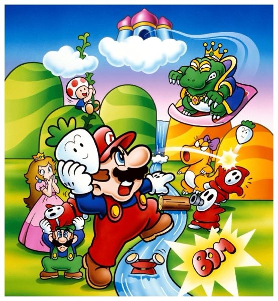 マリオUSAのパッケージのイラストを見てみるとキノピオの頭の模様は
