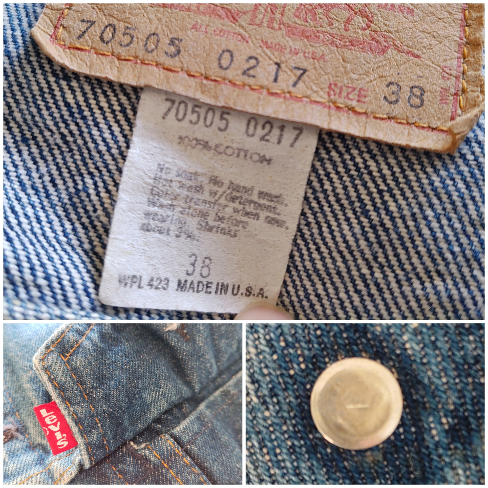 リーバイス Gジャン 70505-0217 USA製 ケアタグ有 ヴィンテージ 70's Levi's 70505-0217 ビンテージデニムジャケット ケアタグ付き USA