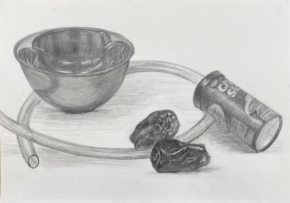 絵画（授業中に描きました本来はデッサンだしたが私にはこの様に見え