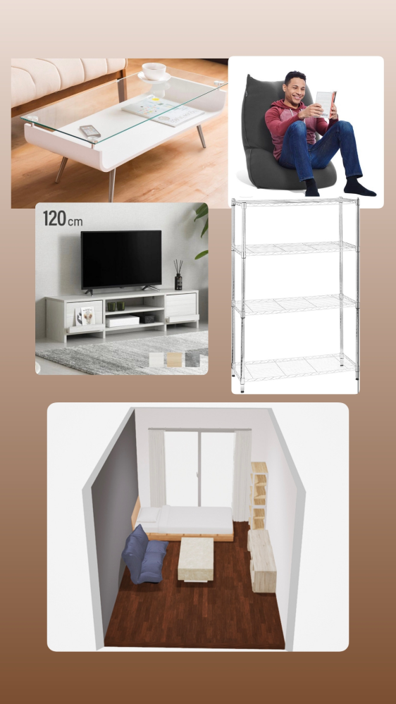 一人暮らしをしてます。オシャレな部屋にしたいのですが、統一感 