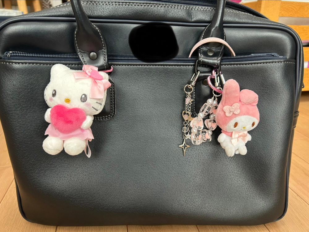 新高一です。このキーホルダーの付け方ダサいですか？スクバ