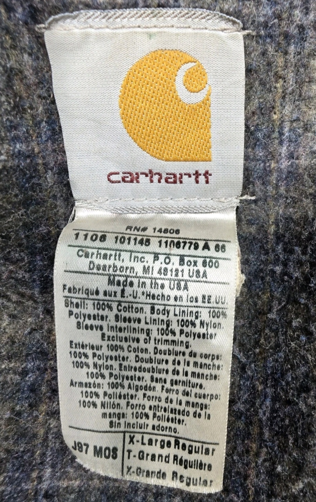 Carharttデトロイトジャケットのタグについて質問です。 - Yahoo!知恵袋