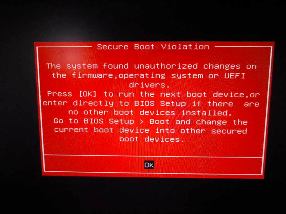 windows 11 で、昨日までプレイできました。 steam版 BF6 です。 今日いきなり、Secure Boot無効画面がでてきて、起動できないので Secure Bootが無効だったので、有効にしたら、 今度は、赤い違う画面がでて、お手上げです。 どなたか、解決策をご教授をお願い致します。