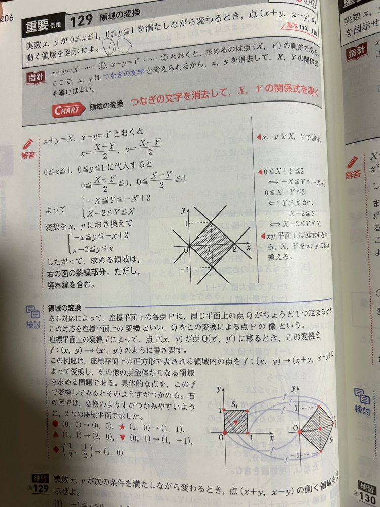 この問題の答えに納得できません。0≦x≦1,0≦y≦1なのに - Yahoo