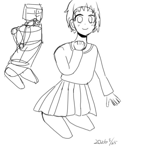 この絵についてのアドバイスが欲しいです。赤ペンで画像を修正し