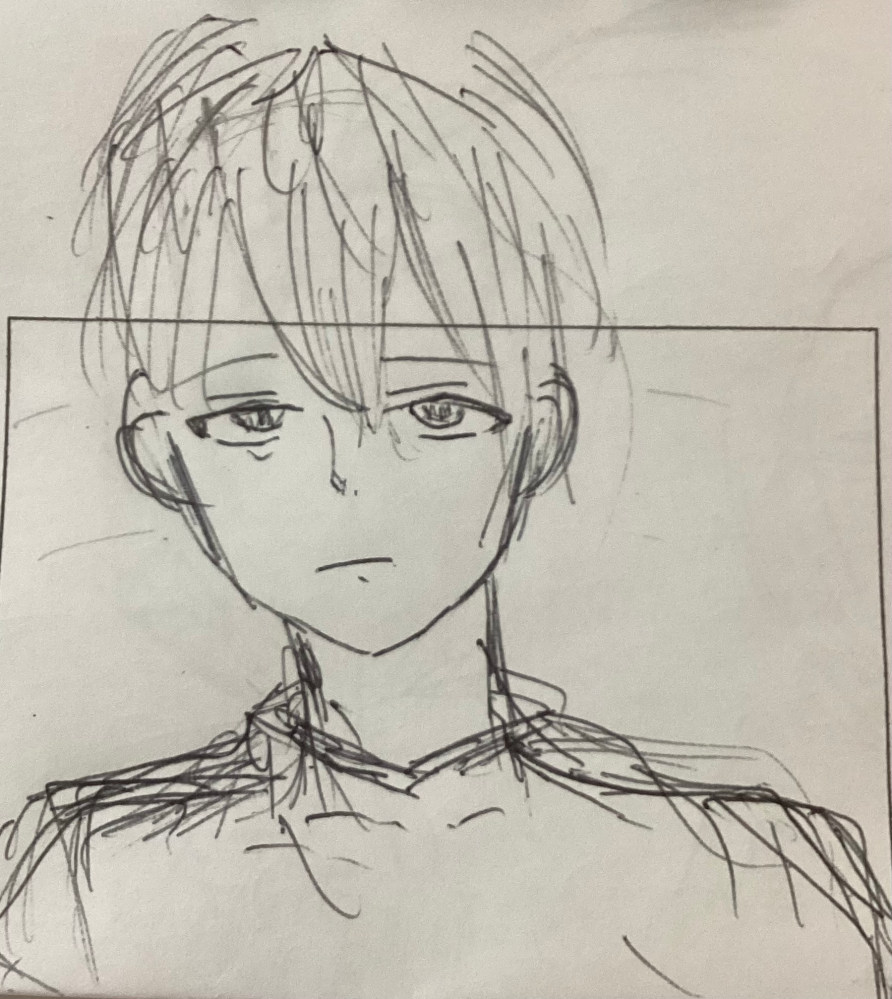 下手だしすごい汚いですがこのイラストの改善点やアドバイスほし