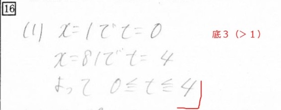 1<=x<=81のとき、関数y=(log[3]x)^2-l - Yahoo!知恵袋