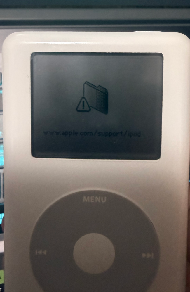 iPodclassicについて質問です。写真のような画面が出 - Yahoo!知恵袋